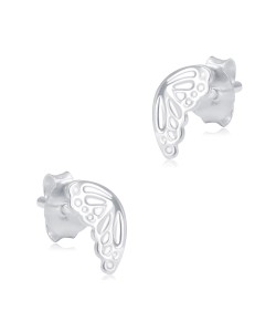 Butterfly Wings Silver Stud Earring STS-6361
